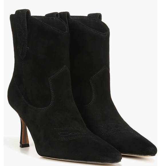 Sam Edelman Shoes - Sam‎ Edelman Moe Spoon Black Suede Booties 7M NWOB